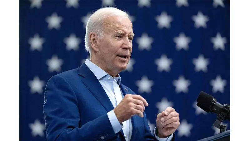 מגבה את שומר. נשיא ארה"ב ג'ו ביידן. צילום: AFP