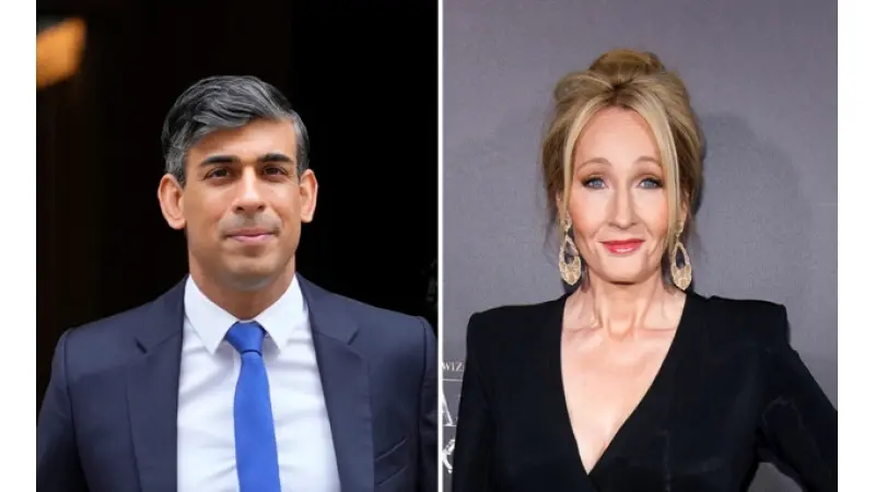 "מציינת עובדות ביולוגיות", רישי סונאק וג'יי קיי רולינג|צילום: AP