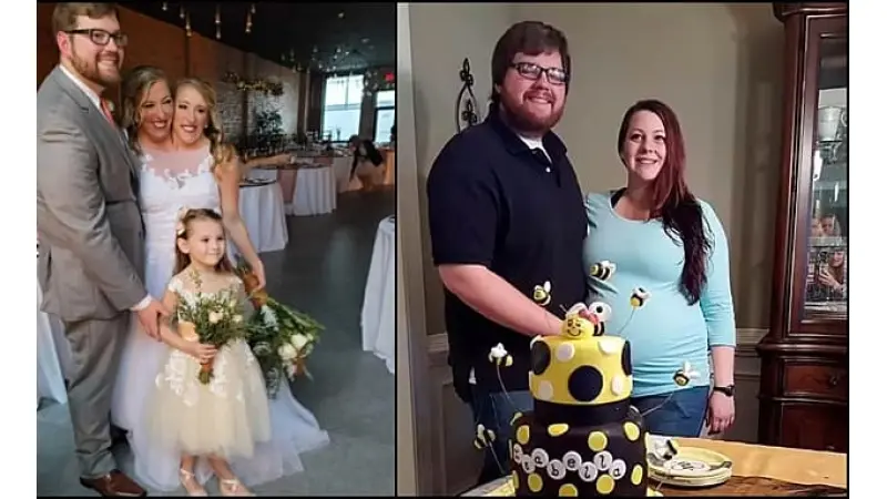 האחיות הנסל וג׳וש באולינג ביום החתונה | צילום: abbyandbrittanyhensel