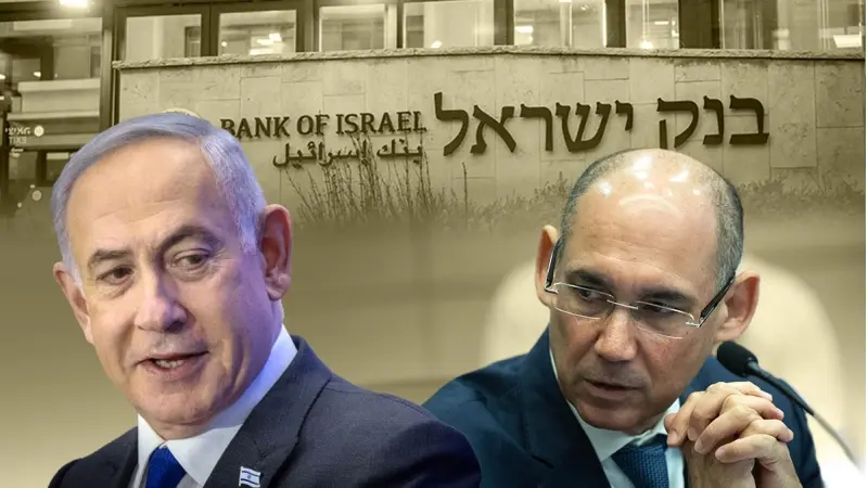 נגיד בנק ישראל פרופ' אמיר ירון וראש הממשלה בנימין נתניהו (צילום פלאש 90/ יונתן זינדל, חיים גולדברג)