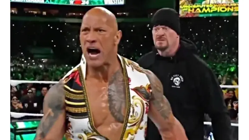דה רוק ואנדרטייקר ברסלמניה 40|צילום: צילום מסך