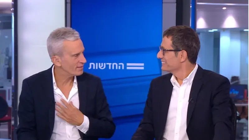 ארז טל ואברי גלעד (צילום מסך קשת 12)