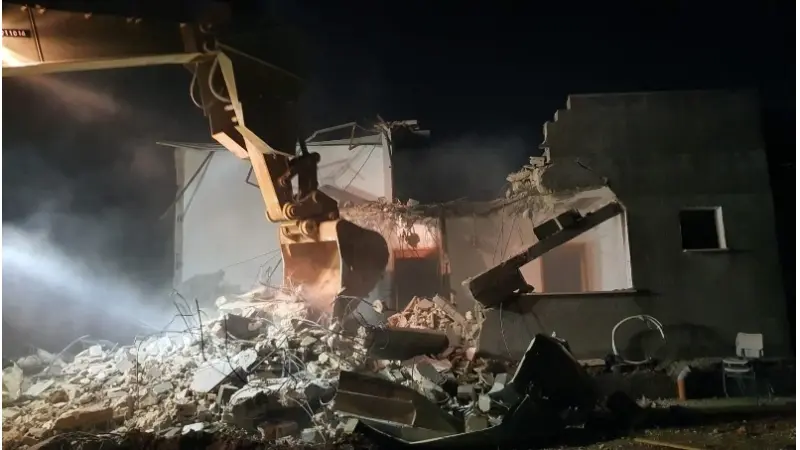 הריסת בית מחבל, ארכיון, צילום: דובר צה"ל