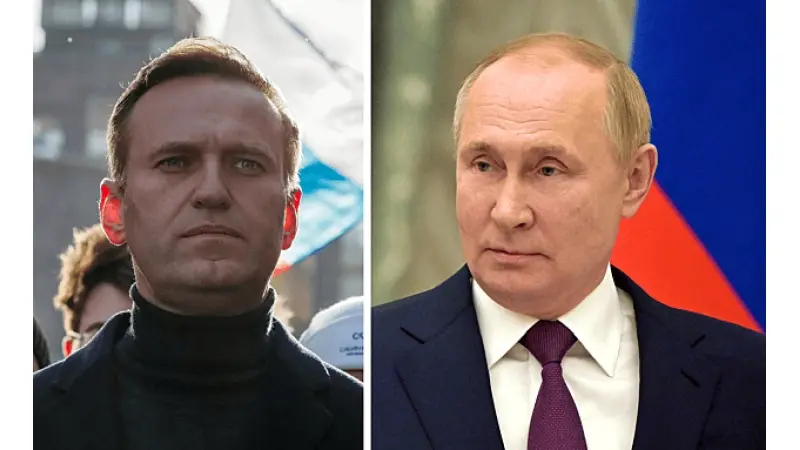 פינת הנצחה מאולתרת לאלכסיי נבלני בפריז | צילום: רויטרס