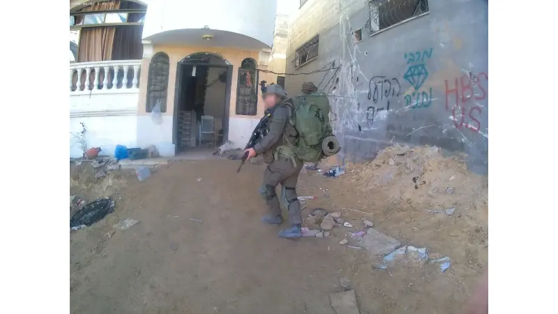 נועם וחברותיה לצוות בחאן יונס | צילום: באדיבות דוברות צה&rdquo;ל