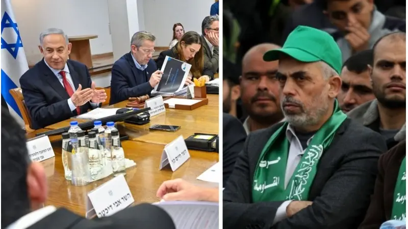 סינוואר ונתניהו, משא ומתן בשלבים , צילום: קובי גדעון /לע"מ, פלאש 90. עבד רחים חטיב