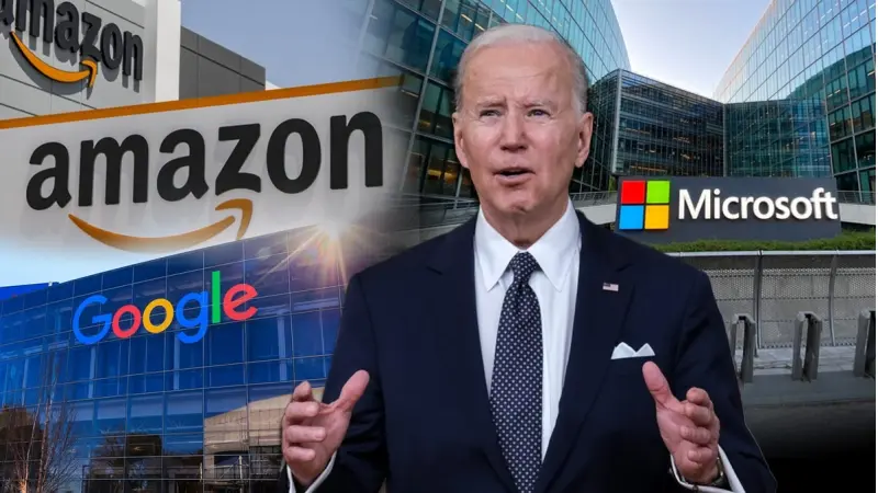 מיקרוסופט, אמזון, גוגל וביידן (צילום shutterstock)